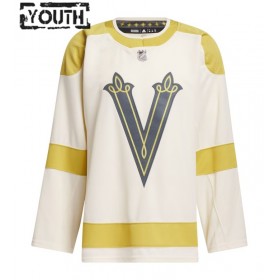Vegas Golden Knights Custom Adidas 2023-24 Winter Classic Cream Trikot Authentic - Kinder